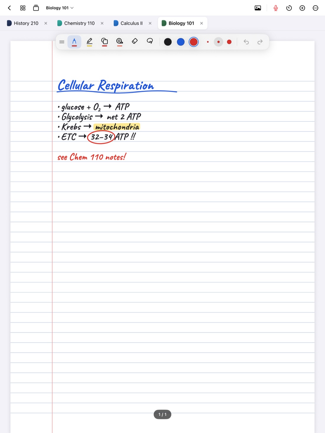 Notebook tabs in Scribba